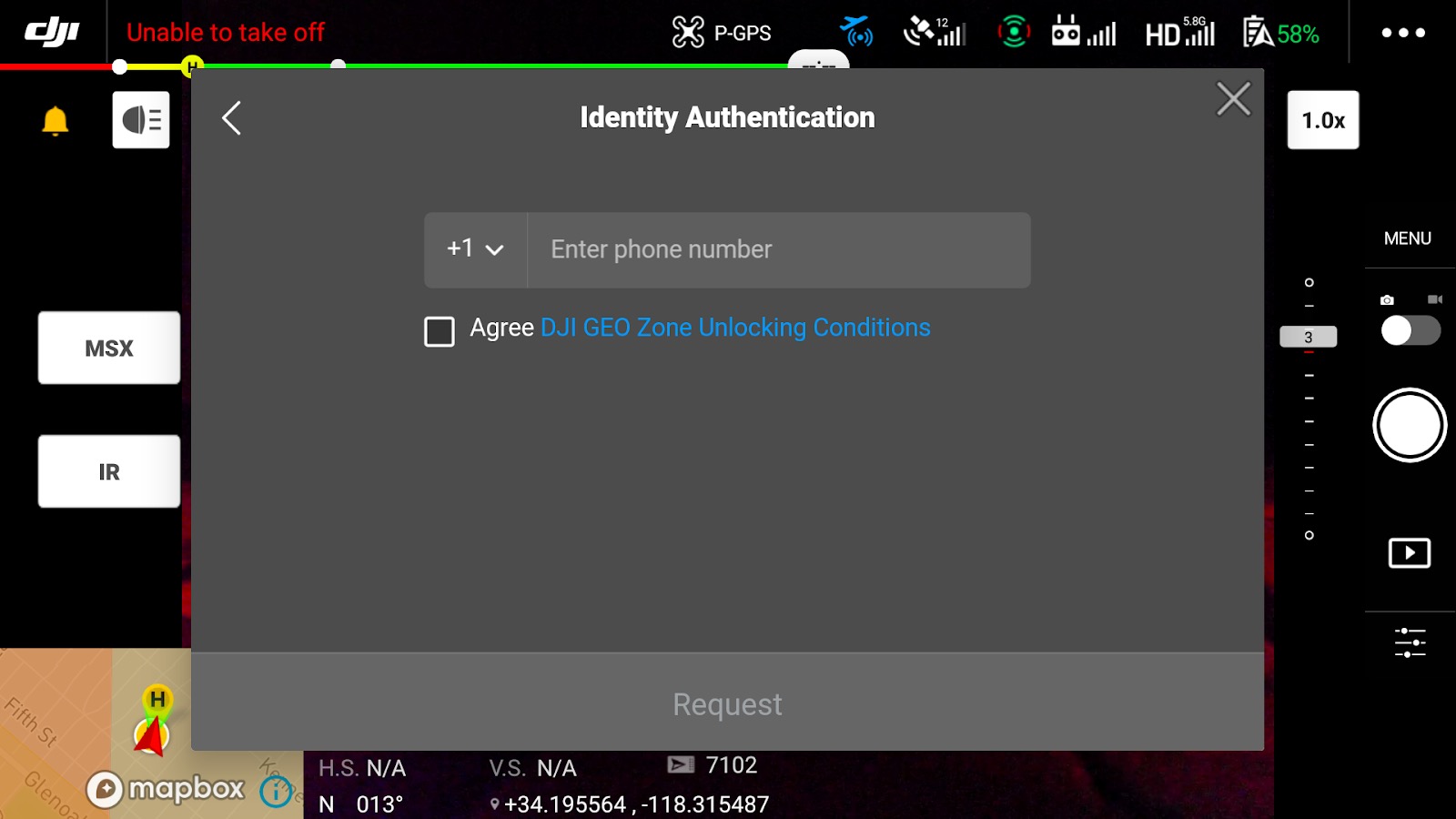 Dji fly deals authorization zone